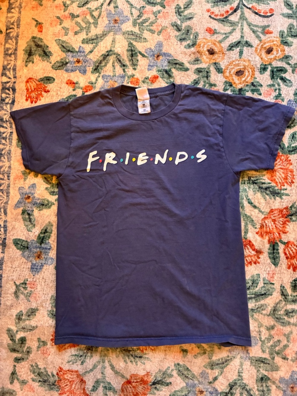 Vintage Friends Blue Cotton Tee